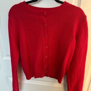 Amazon Women's Red Cardigan Sweater